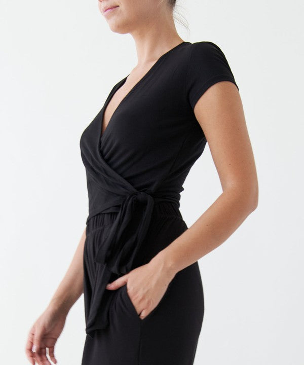 BAMBOO Wrap Cropped Cap Sleeve Top king-general-store-5710.myshopify.com