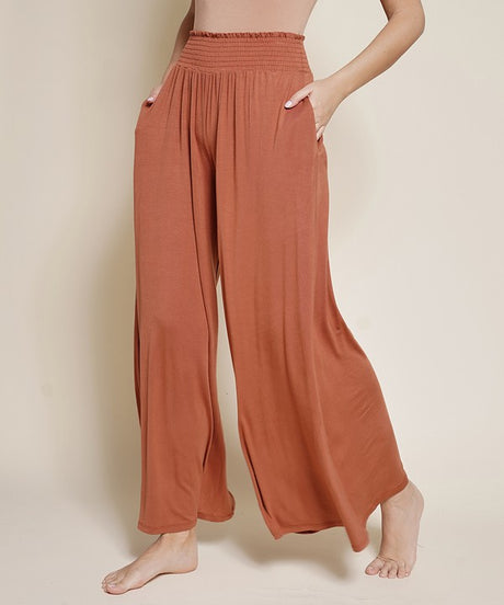 Smock Elastic Waist Maxi Palazzo Pants king-general-store-5710.myshopify.com