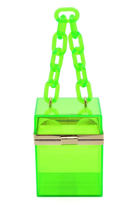 Acrylic Chain Handle See Thru Crossbody Clutch king-general-store-5710.myshopify.com