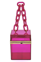 Acrylic Chain Handle See Thru Crossbody Clutch king-general-store-5710.myshopify.com