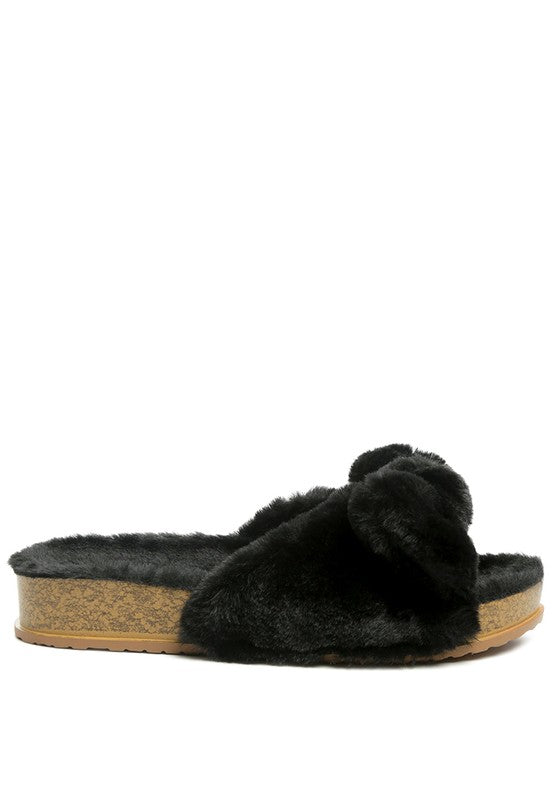 FUZZ BOW FUR FLATS king-general-store-5710.myshopify.com