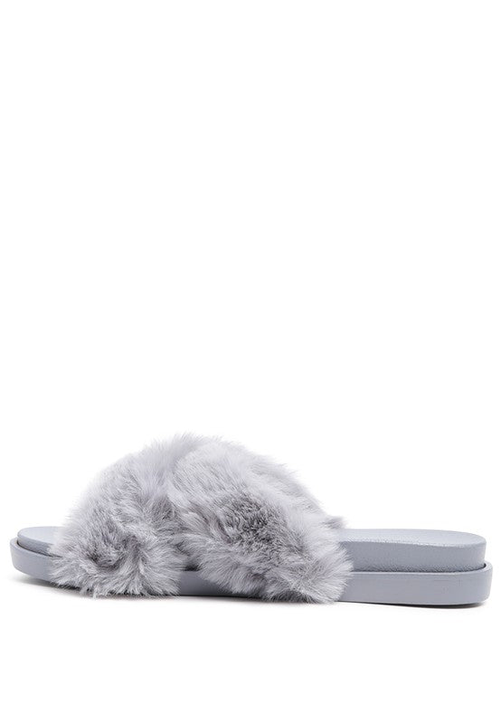 HOMEY FUR SLIP-ON FLATS king-general-store-5710.myshopify.com