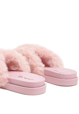 HOMEY FUR SLIP-ON FLATS king-general-store-5710.myshopify.com