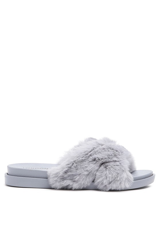 HOMEY FUR SLIP-ON FLATS king-general-store-5710.myshopify.com