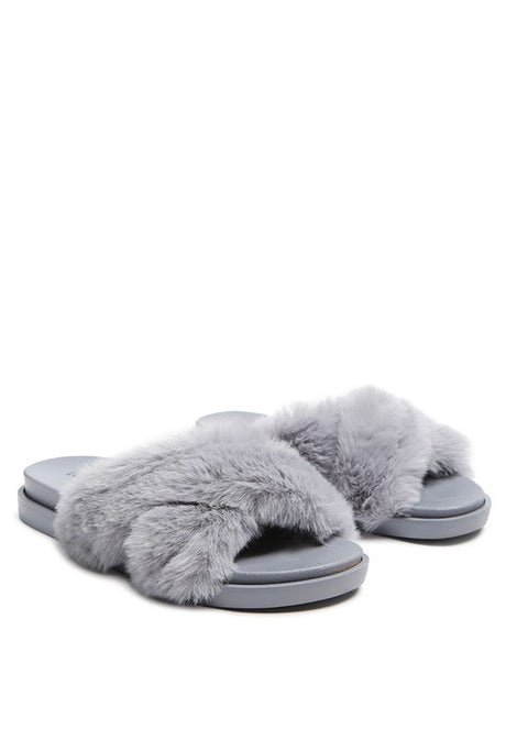 HOMEY FUR SLIP-ON FLATS king-general-store-5710.myshopify.com