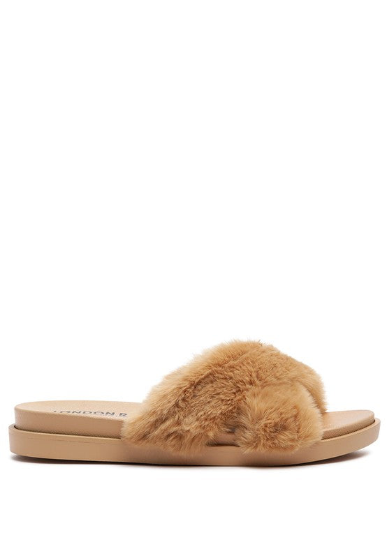 HOMEY FUR SLIP-ON FLATS king-general-store-5710.myshopify.com