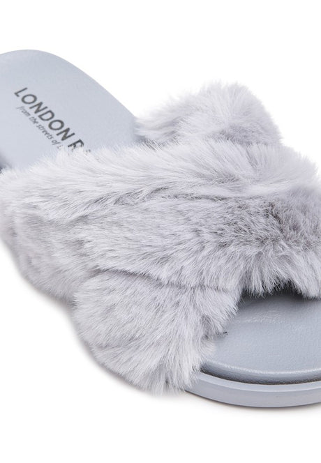 HOMEY FUR SLIP-ON FLATS king-general-store-5710.myshopify.com