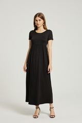 Black Summer Casual Maxi Dress With Pocket king-general-store-5710.myshopify.com