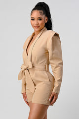 Business Casual Blazer Romper with Belt king-general-store-5710.myshopify.com