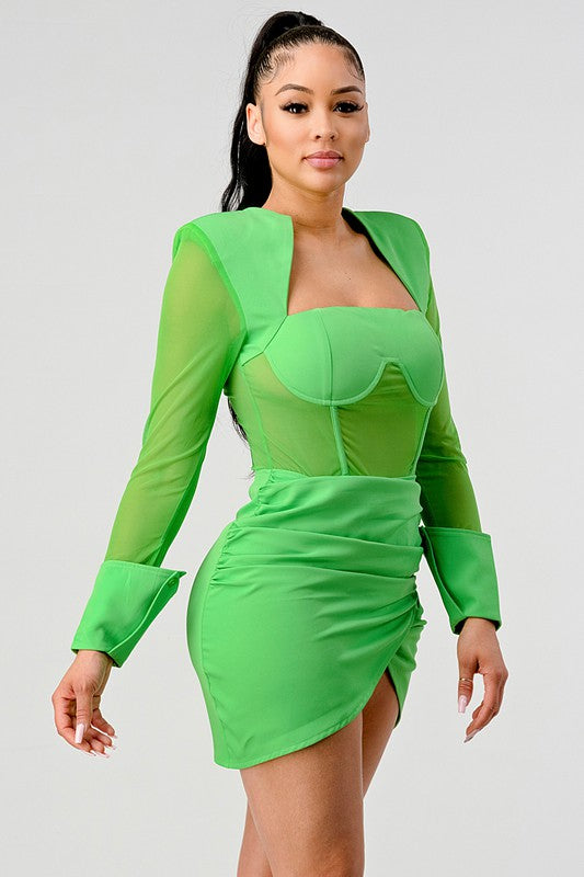 Lady Gaga Fashion Shoulder Pad Mini Dress king-general-store-5710.myshopify.com