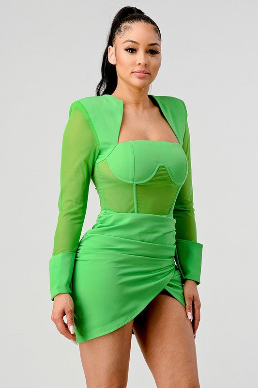 Lady Gaga Fashion Shoulder Pad Mini Dress king-general-store-5710.myshopify.com