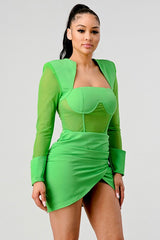 Lady Gaga Fashion Shoulder Pad Mini Dress king-general-store-5710.myshopify.com