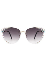 Rimless Rhinestone Fashion Cat Eye Sunglasses king-general-store-5710.myshopify.com