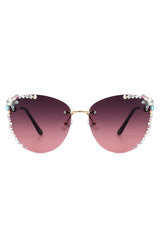 Rimless Rhinestone Fashion Cat Eye Sunglasses king-general-store-5710.myshopify.com