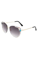 Rimless Rhinestone Fashion Cat Eye Sunglasses king-general-store-5710.myshopify.com