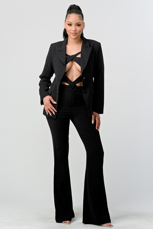 Black Sexy Cutout Pant Suit king-general-store-5710.myshopify.com