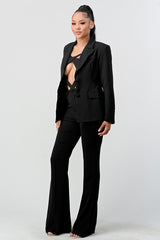 Black Sexy Cutout Pant Suit king-general-store-5710.myshopify.com