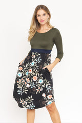 Floral Band Midi Dress