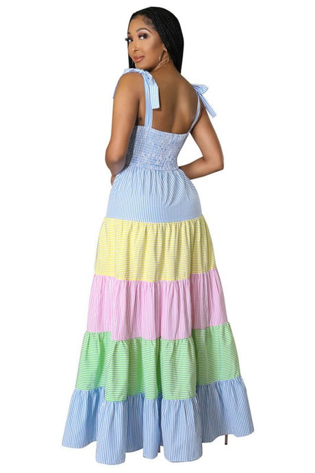 Blue Multi Summer Maxi Dress king-general-store-5710.myshopify.com