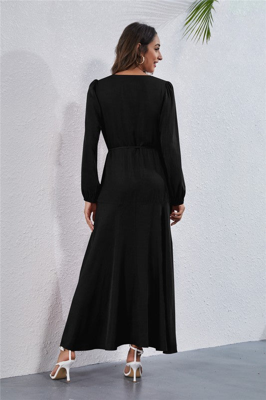 Women's V-Neck Long Sleeve Maxi Dress king-general-store-5710.myshopify.com