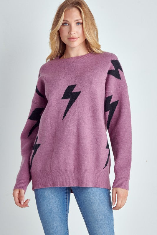 Lightening Bolt Crewneck Sweater