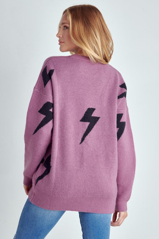 Lightening Bolt Crewneck Sweater