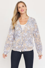 Floral Button Drop Shoulder Cardigan king-general-store-5710.myshopify.com