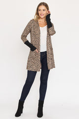 Leopard Print Open Cardigan