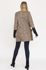 Leopard Print Open Cardigan