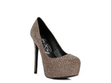 CLARISSE Diamante Faux Suede high Heeled Pumps king-general-store-5710.myshopify.com