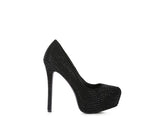 CLARISSE Diamante Faux Suede high Heeled Pumps king-general-store-5710.myshopify.com