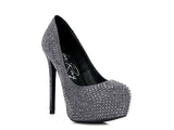 CLARISSE Diamante Faux Suede high Heeled Pumps king-general-store-5710.myshopify.com