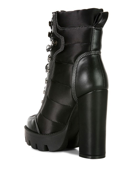 SCOTCH High Heel Quilted Satin Biker Boots king-general-store-5710.myshopify.com