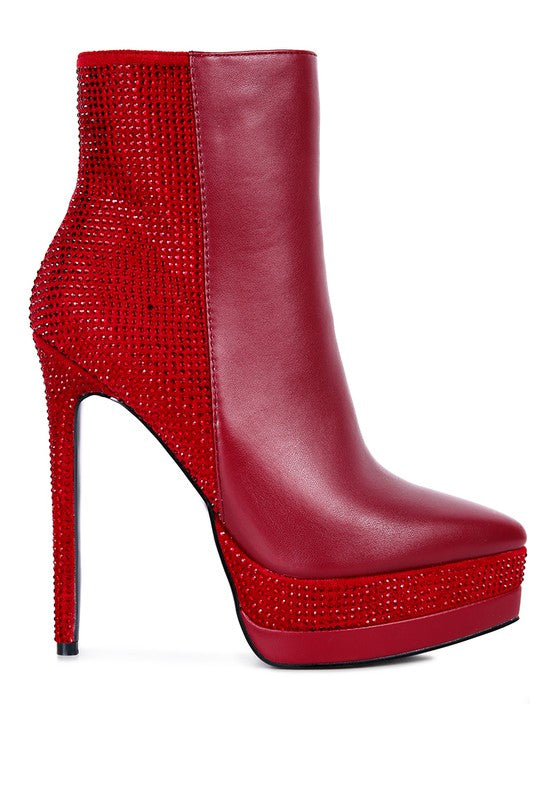 ENCANTO Diamante Set High Heeled Ankle Boot king-general-store-5710.myshopify.com