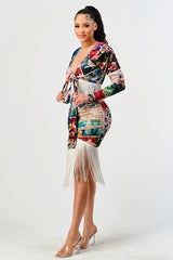 Athina Multi Print Crop fringe Top & Skirt Set king-general-store-5710.myshopify.com