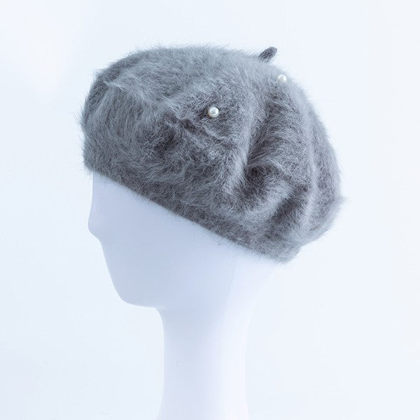 PEARL FAUX FUR FASHION BERET king-general-store-5710.myshopify.com