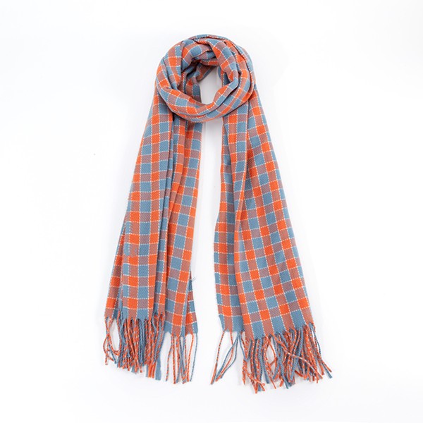 FRINGED PLAID LONG SCARF king-general-store-5710.myshopify.com