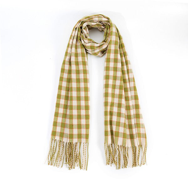 FRINGED PLAID LONG SCARF king-general-store-5710.myshopify.com