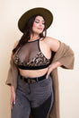 Plus Size Mesh Print High Neck Bralette king-general-store-5710.myshopify.com