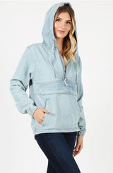 Light Denim Hoodie Jacket king-general-store-5710.myshopify.com