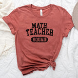 Math Teacher Squad Distressed Short Sleeve Tee