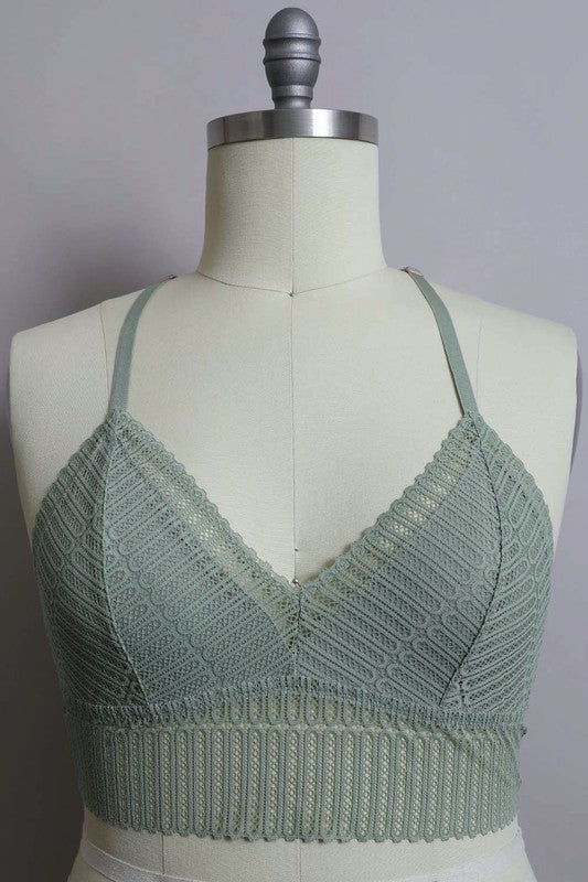 Plus Size Ribbed Lace Boho Racerback Bralette king-general-store-5710.myshopify.com