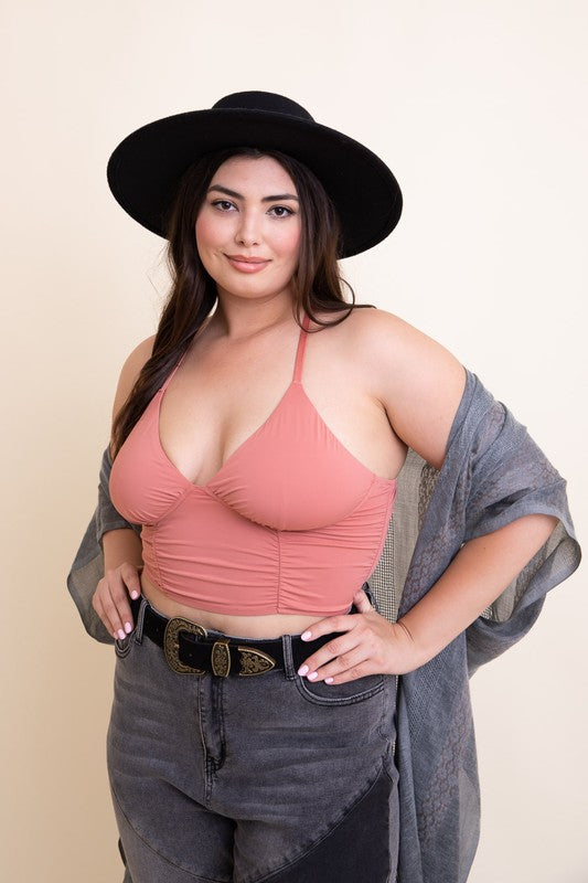 Plus Size Ruched Bralette king-general-store-5710.myshopify.com