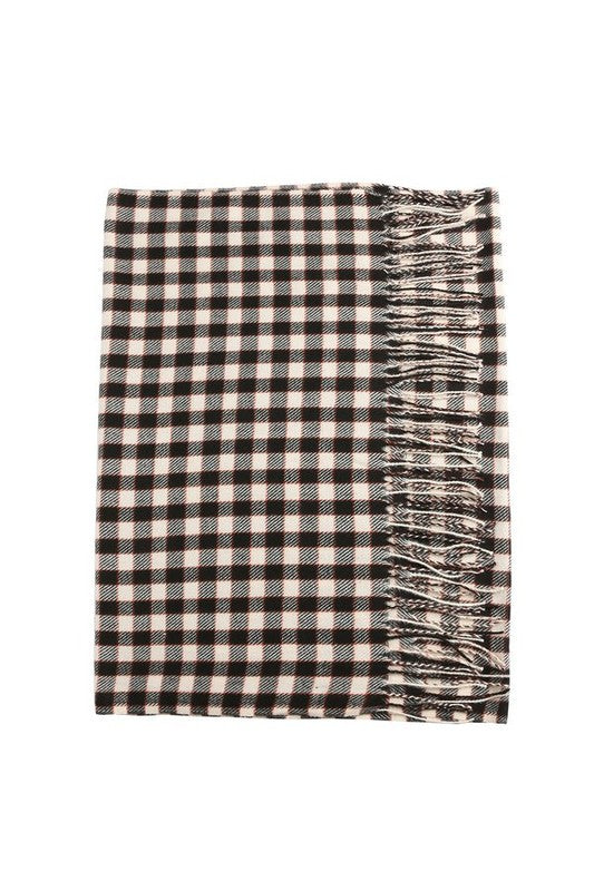 FRINGED PLAID LONG SCARF king-general-store-5710.myshopify.com