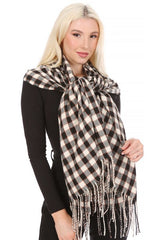 FRINGED PLAID LONG SCARF king-general-store-5710.myshopify.com