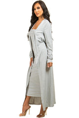 Grey Strapless Dress with Cover Up king-general-store-5710.myshopify.com