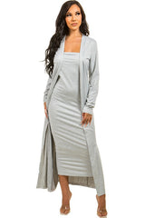 Grey Strapless Dress with Cover Up king-general-store-5710.myshopify.com