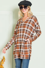 Oversize V-Neck Long Sleeve Sweater Tunic king-general-store-5710.myshopify.com