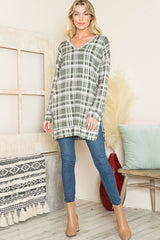 Oversize V-Neck Long Sleeve Sweater Tunic king-general-store-5710.myshopify.com