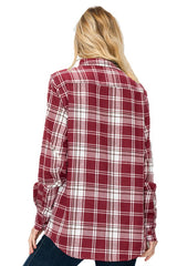 Boyfriend Fit Checker Plaid Flannel Long Sleeve king-general-store-5710.myshopify.com